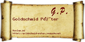 Goldschmid Péter névjegykártya